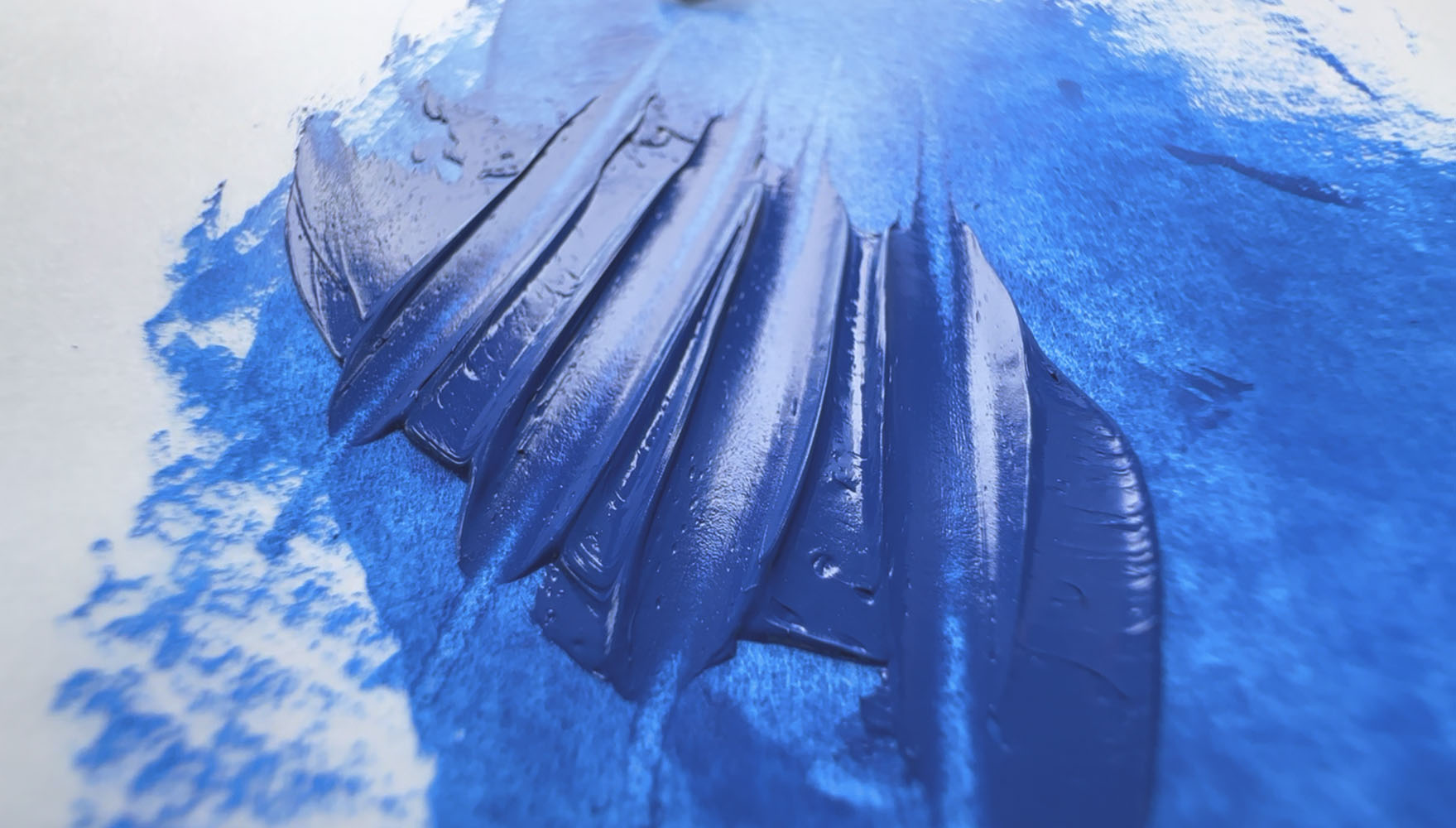 P30号】good blue(call) 油絵 oil painting P30号】good blue(call